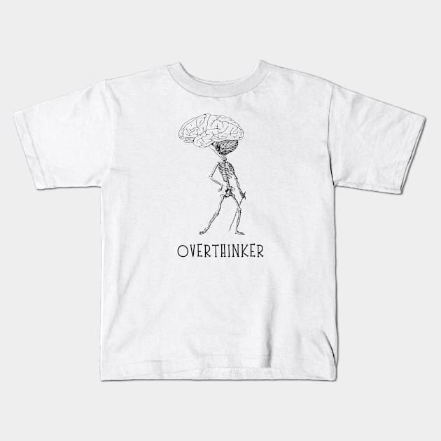Funny Overthinker Kids T-Shirt by therednox